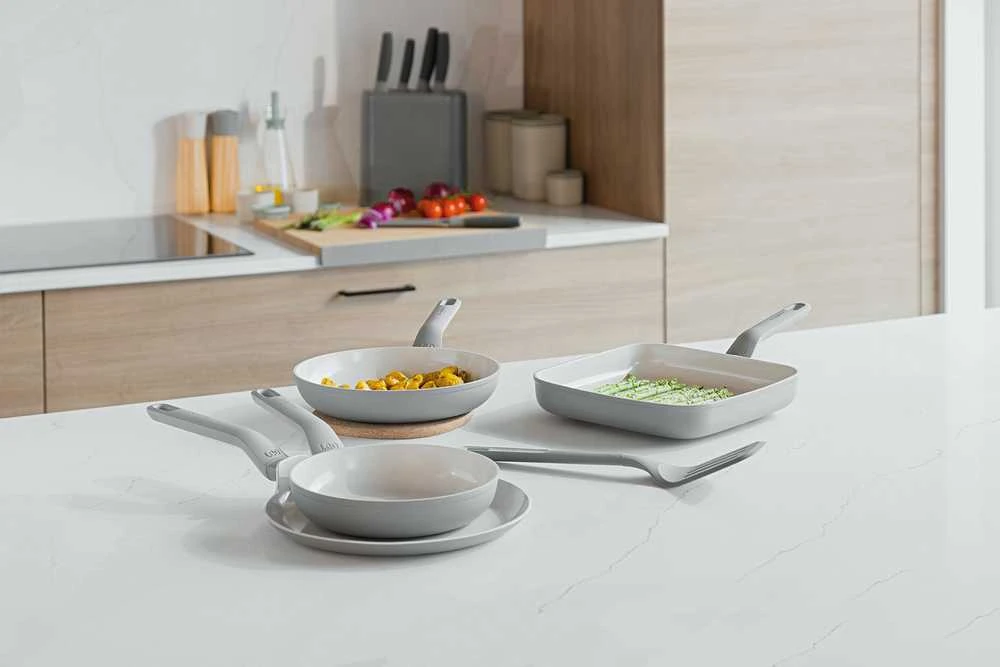 BergHOFF Balance Moonmist 4 dalių keptuvių rinkinys su mentelė