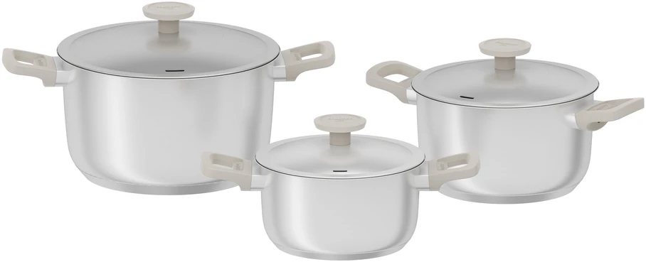 Berghoff Bolt nerūdijančio plieno virtuvės indų rinkinys Oyster, 6 vnt.
