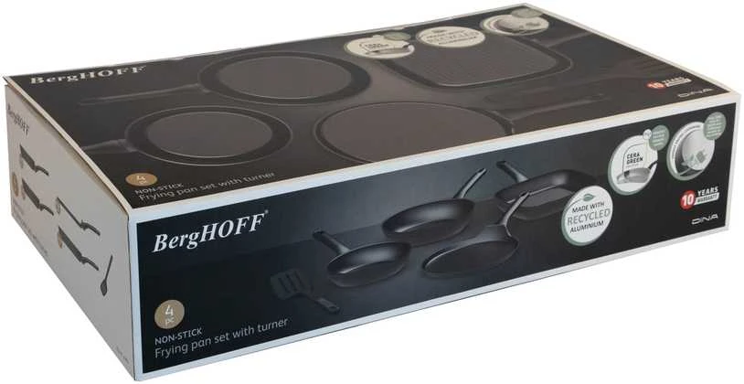 BergHOFF Helix 4 dalių nelipnus keptuvių rinkinys su mentelė Balance