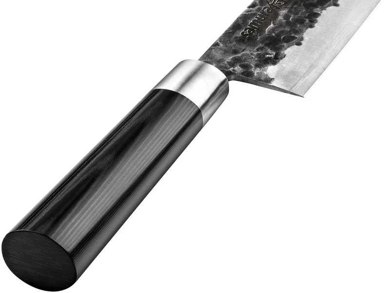Samura BLACKSMITH universalus virtuvinis peilis Nakiri 6,6"/168mm iš AUS 10 Kaltas plienas 58 HRC