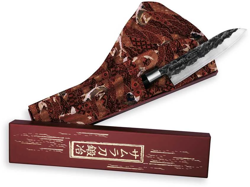 Samura BLACKSMITH universalus virtuvinis peilis Nakiri 6,6"/168mm iš AUS 10 Kaltas plienas 58 HRC