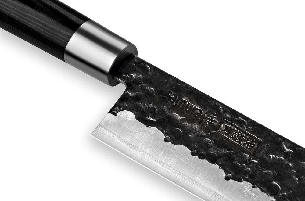 Samura BLACKSMITH universalus virtuvinis peilis Nakiri 6,6"/168mm iš AUS 10 Kaltas plienas 58 HRC