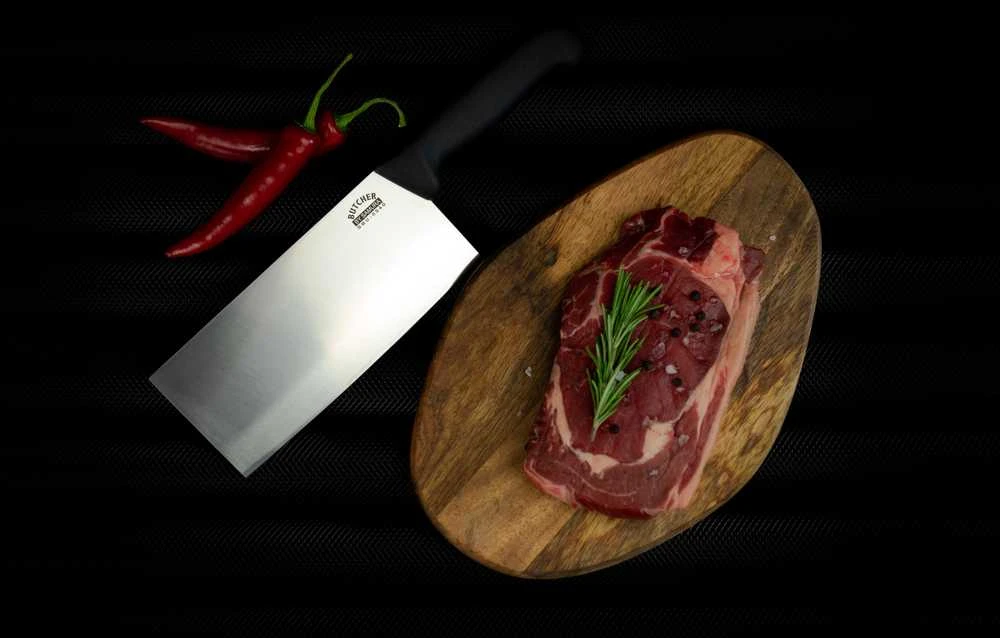 Samura Butcher universalus virtuvės kirtiklis 180 mm iš AUS 8 Japonijos plieno 58 HRC