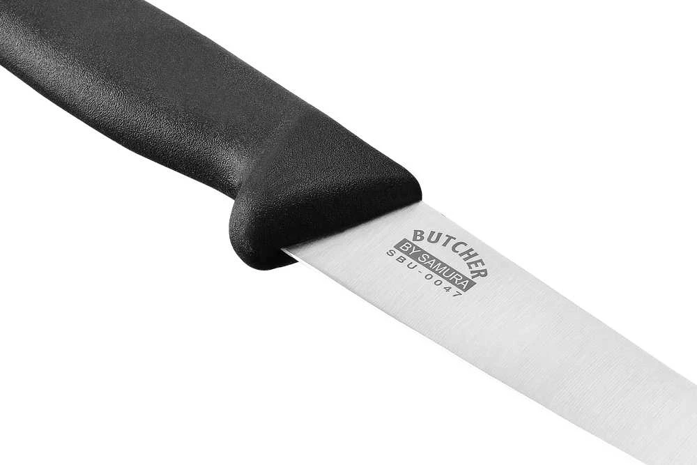 SAMURA BUTCHER virtuvinis pjaustymo peilis 223 mm – profesionalus trumpas sliceris, aštrus ir ilgaamžis
