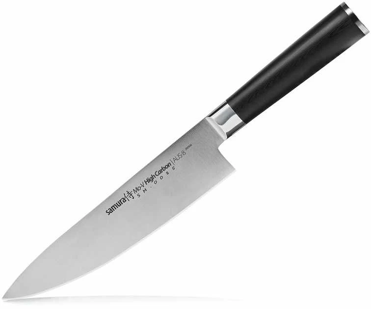 Samura MO-V universalus šefo peilis 8"/200mm iš AUS 8 japoniško plieno 59 HRC