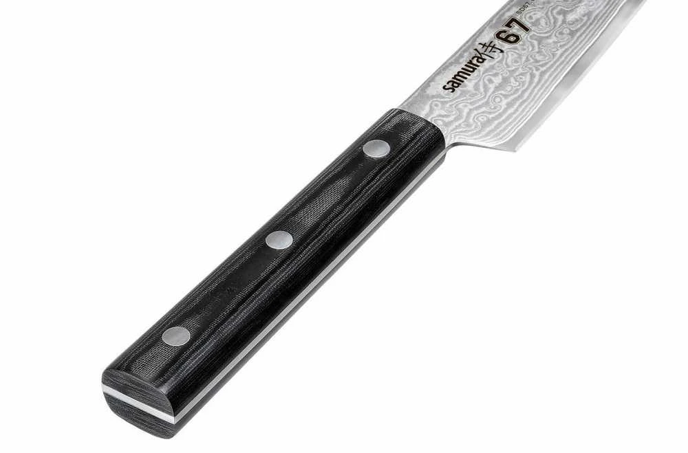Samura DAMASCUS 67 Universalus virtuvinis peilis 6,0"/150 mm iš AUS 10 Damasko plieno 61 HRC (67 sluoksniai)