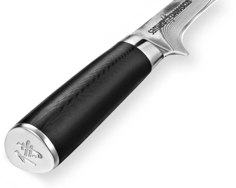 Samura DAMASCUS universalus iškaulinėjimo peilis 150 mm iš AUS 10 Damasko plieno 61 HRC (67 sluoksniai)