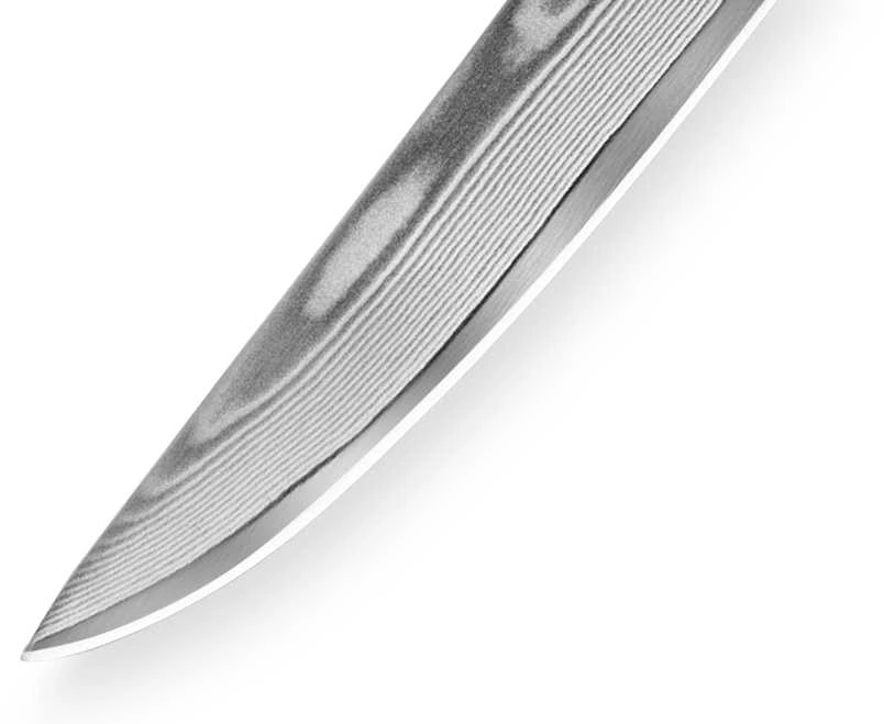 Samura DAMASCUS universalus iškaulinėjimo peilis 150 mm iš AUS 10 Damasko plieno 61 HRC (67 sluoksniai)