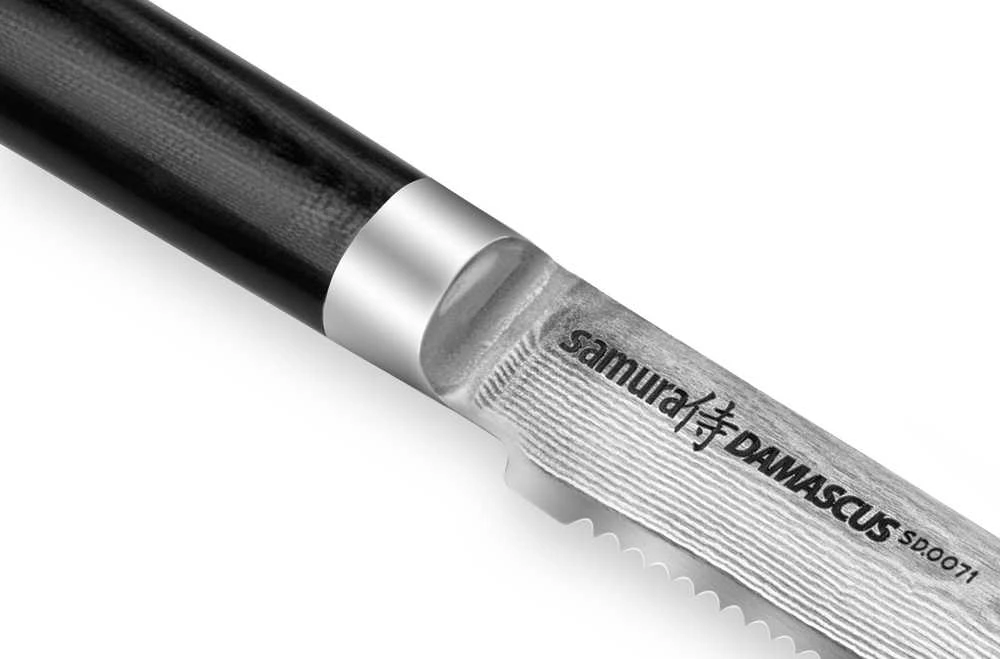 Samura DAMASCUS pomidorų peilis 120 mm – profesionalus, damasko plieno, ergonomiška rankena, itin aštrus