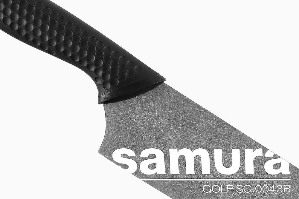 Samura GOLF Stonewash Nakiri virtuvinis peilis 167 mm – profesionalus, ilgalaikis aštrumas ir ergonomiškas rankena