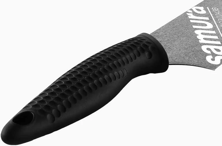 Samura GOLF Stonewash Nakiri virtuvinis peilis 167 mm – profesionalus, ilgalaikis aštrumas ir ergonomiškas rankena