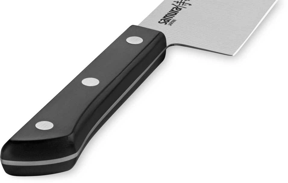 Samura HARAKIRI universalus virtuvinis peilis SANTOKU 7.0"/175mm 59 HRC su juoda rankena