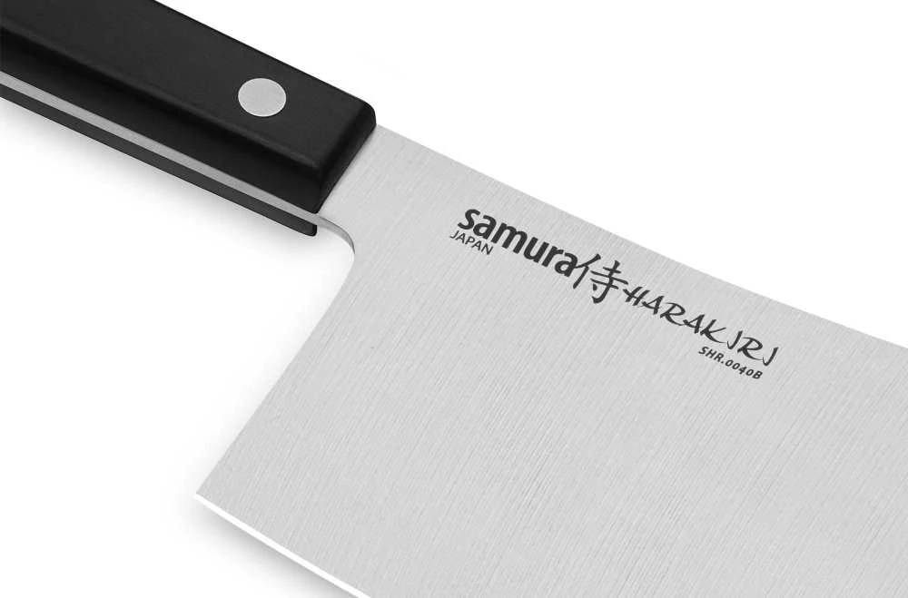 Samura HARAKIRI universalus virtuvės kirvis 7,1"/180mm 59 HRC su juoda rankena