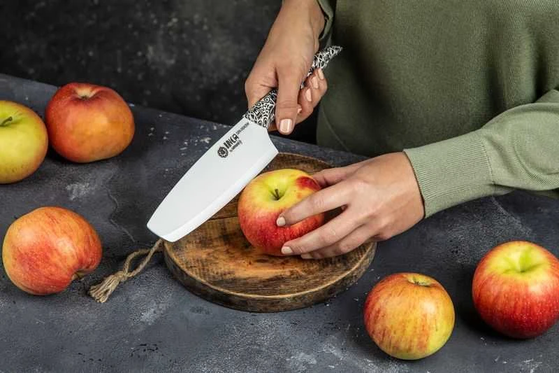 Sia Samura Latvija Keraminis Peilis nakiri 16,5cm „INCA" baltas