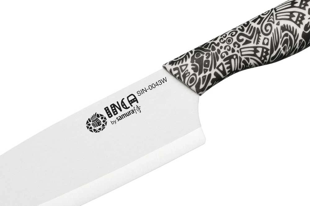 Sia Samura Latvija Keraminis Peilis nakiri 16,5cm „INCA" baltas