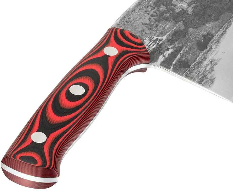 Samura MAD BULL serbiškas šefo kapoklis 145 mm – aštrus, tvirtas virtuvinis peilis, juoda-raudona rankena