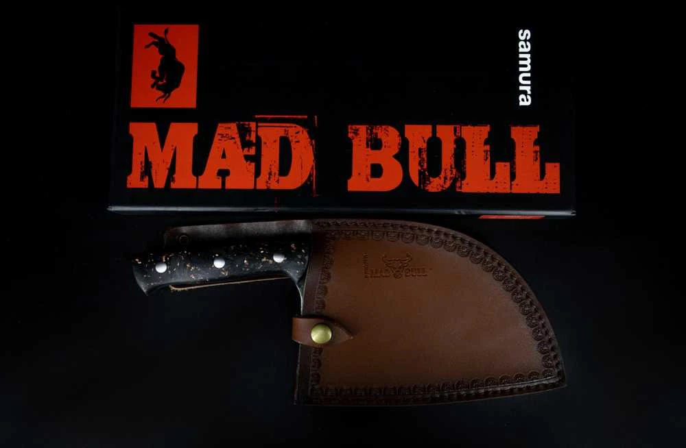 „Samura MadBull“ serbų kirvis smulkintuvas 3x110x180 mm su Marbe Carbon G10 rankena Aus-8 60 HRC