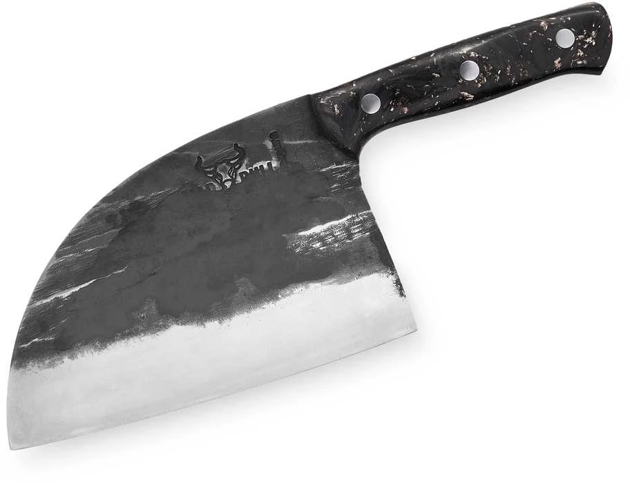 „Samura MadBull“ serbų kirvis smulkintuvas 3x110x180 mm su Marbe Carbon G10 rankena Aus-8 60 HRC