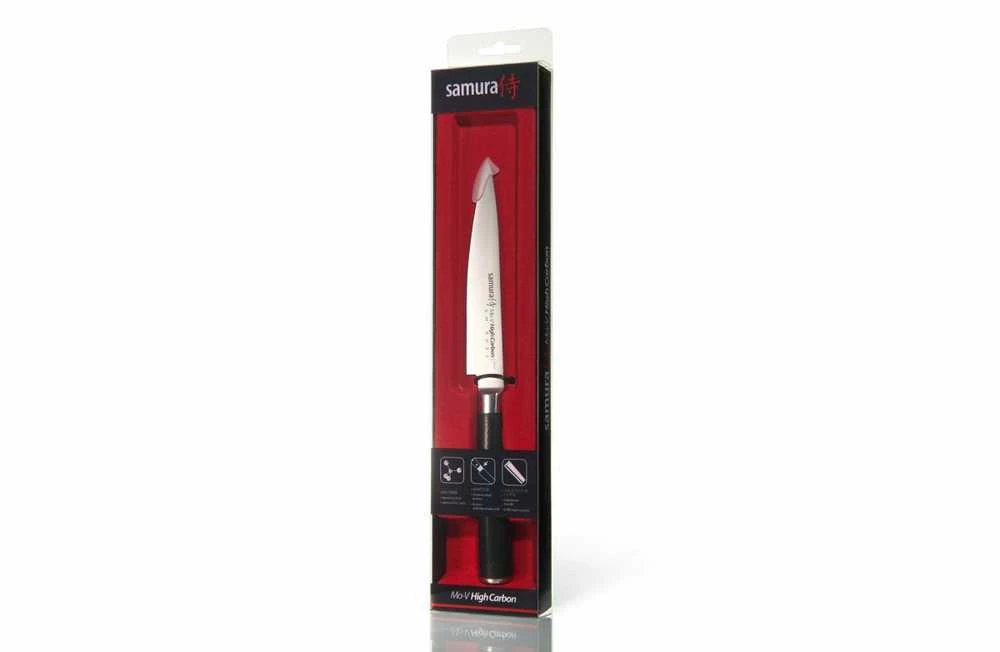 Samura MO-V universalus virtuvės peilis 5"/125 mm iš AUS 8 japoniško plieno 59 HRC