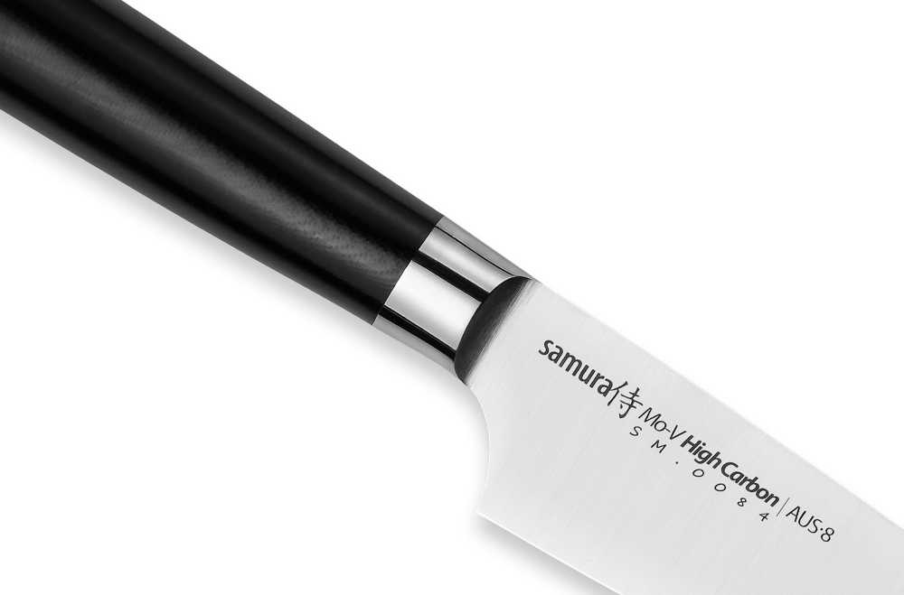 Samura MO-V Kitchen Contemporary Short Chef peilis 150mm iš AUS 8 Japoniškas plienas 59 HRC