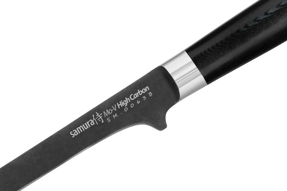 Samura MO-V Stonewash iškaulinėjimo peilis 150 mm iš AUS 8 japoniško plieno 59 HRC