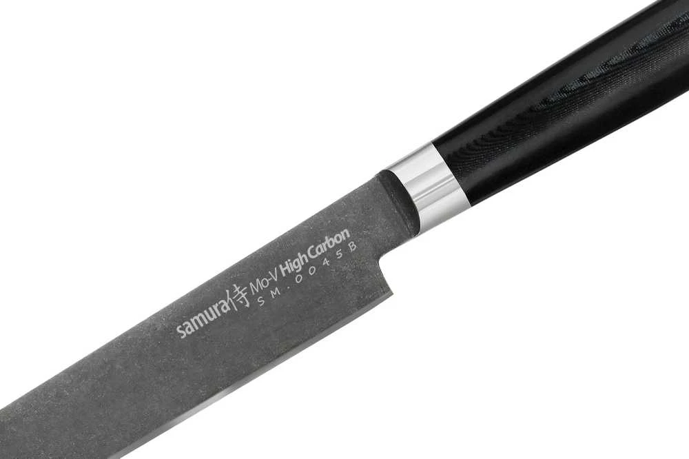 Samura MO-V Stonewash pjaustymo peilis 9,0''/230 mm iš AUS 8 japoniško plieno 59 HRC