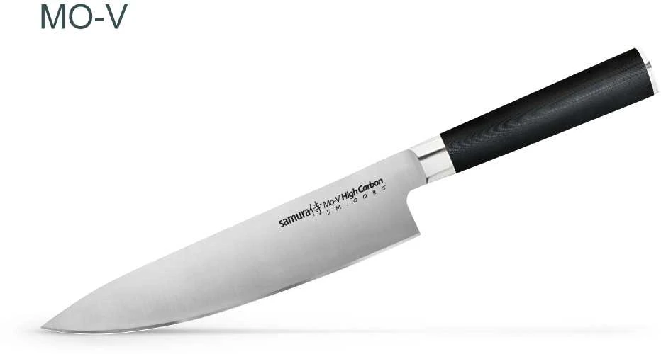 Samura MO-V rinkinys 3vnt. peiliai Pjovimas 90mm / Naudingumas 125mm / Virėjos 200mm iš AUS 8 Japoniškas plienas 59 HRC