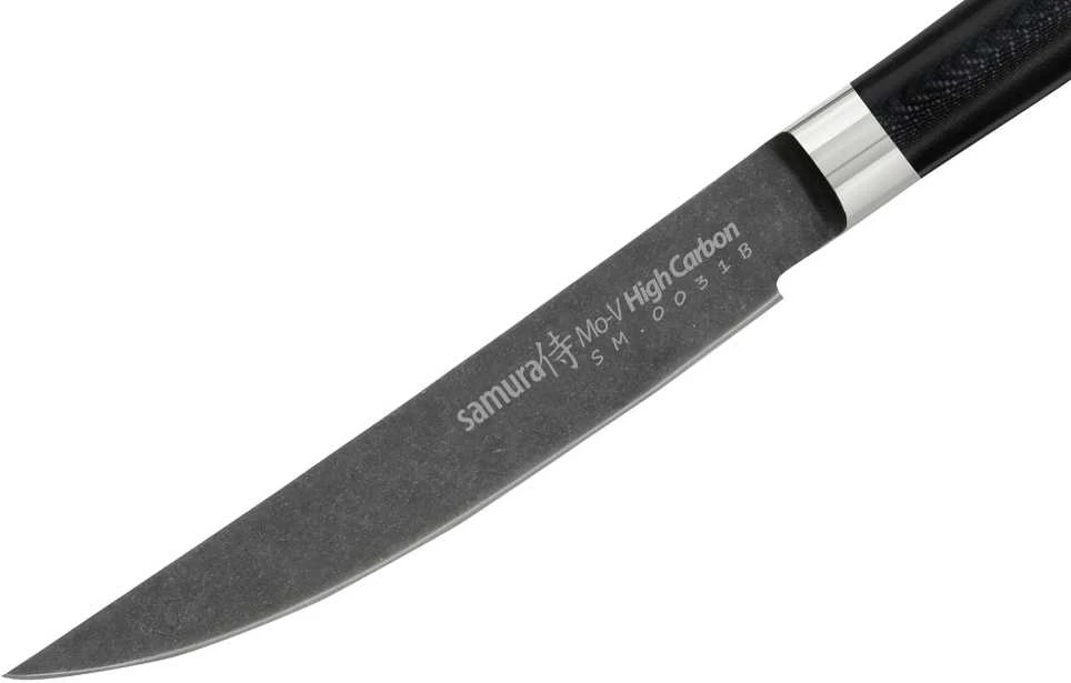 Samura MO-V Stonewash Steak peilis 5,0''/120 mm iš AUS 8 japoniško plieno 59 HRC