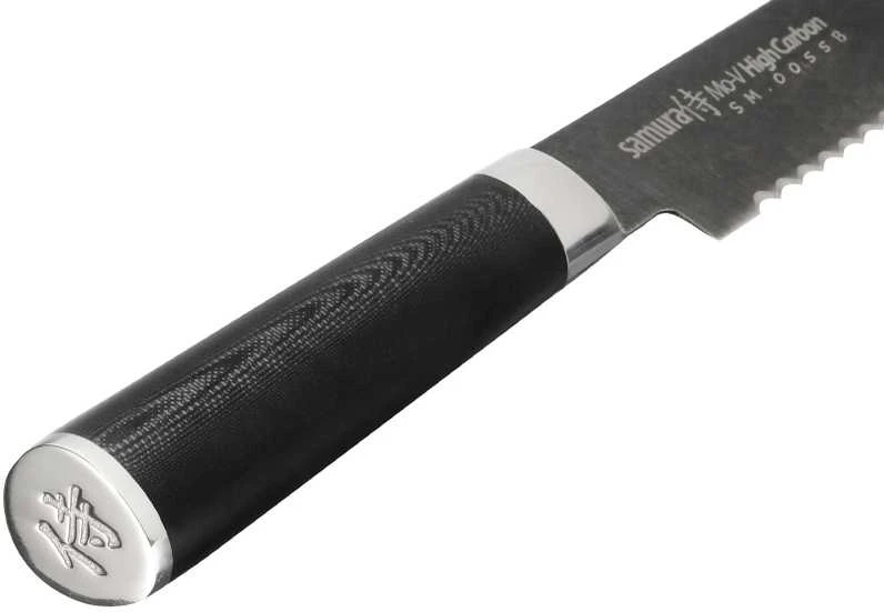 Samura MO-V Stonewash duonos peilis 185 mm iš AUS 8 japoniško plieno 59 HRC
