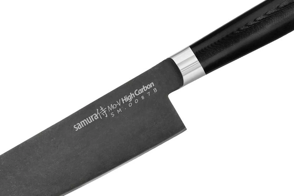 Samura MO-V Stonewash Grand Chef peilis 240mm. iš AUS 8 Japoniškas plienas 59 HRC