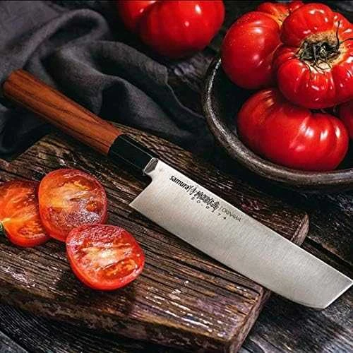 SAMURA Okinawa Professionelles Japanisches Küchen-Nakiri-Messer 172mm/6.8 "