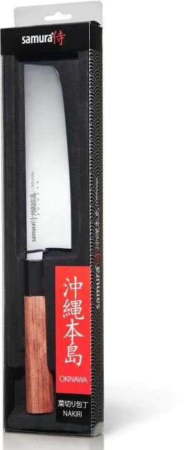 SAMURA Okinawa Professionelles Japanisches Küchen-Nakiri-Messer 172mm/6.8 "