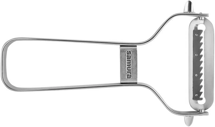 Samura Sharp & Effortless metalinis daržovių skustuvas su Julienne 61 mm peiliu iš japoniško plieno sidabro