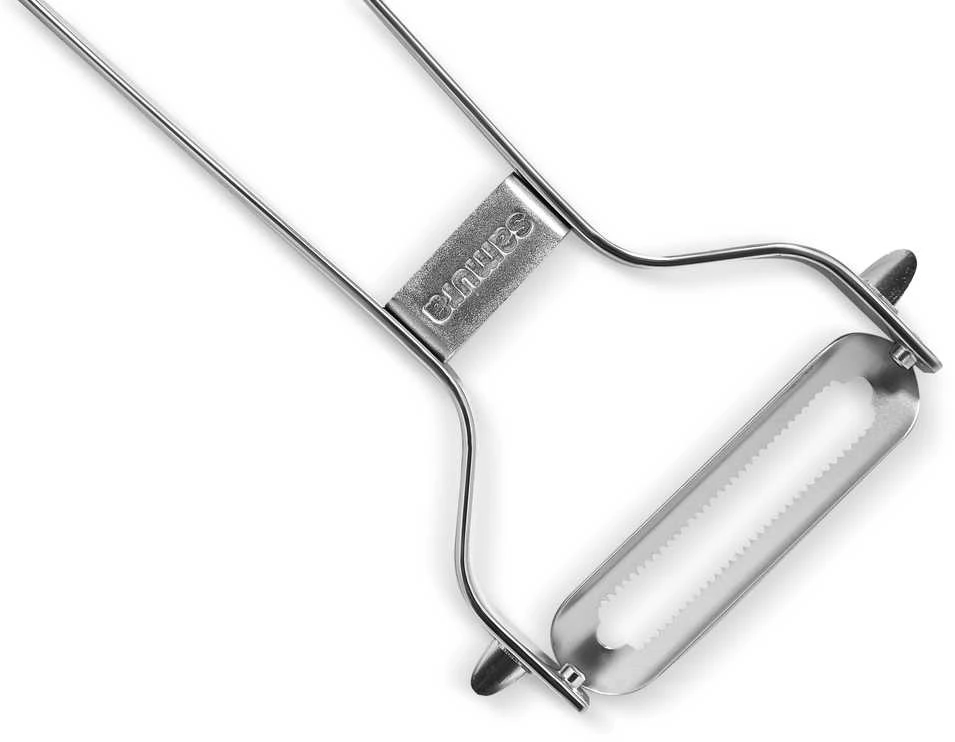 Samura Sharp & Effortless metalinis daržovių skustuvas su dantytais 61 mm peiliais iš japoniško plieno sidabro