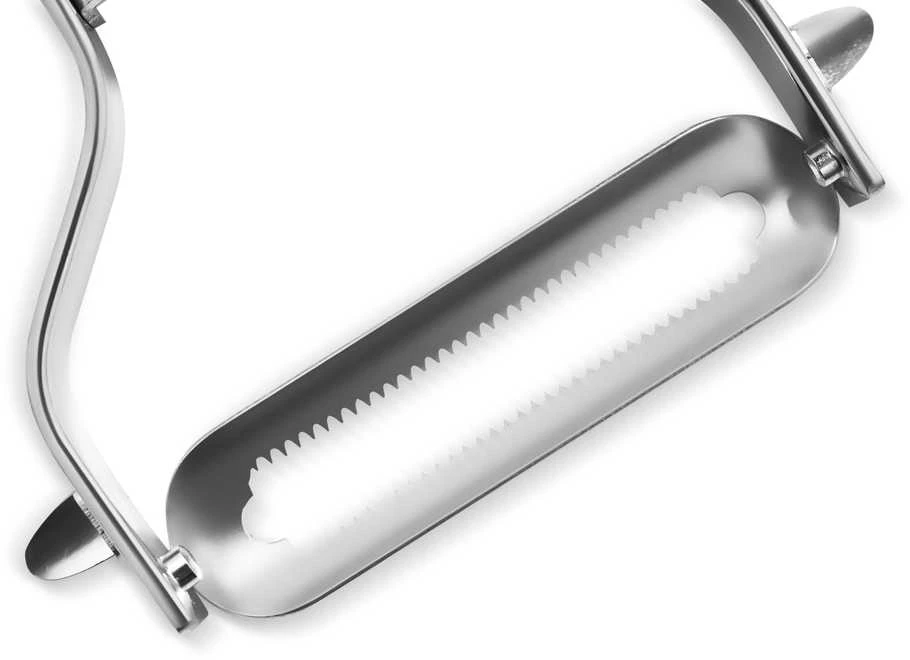 Samura Sharp & Effortless metalinis daržovių skustuvas su dantytais 61 mm peiliais iš japoniško plieno sidabro
