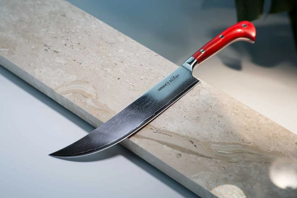 Samura SULTAN Universalus virtuvinis peilis 164 mm iš AUS 10 Damasko plieno 61 HRC (67 sluoksniai)