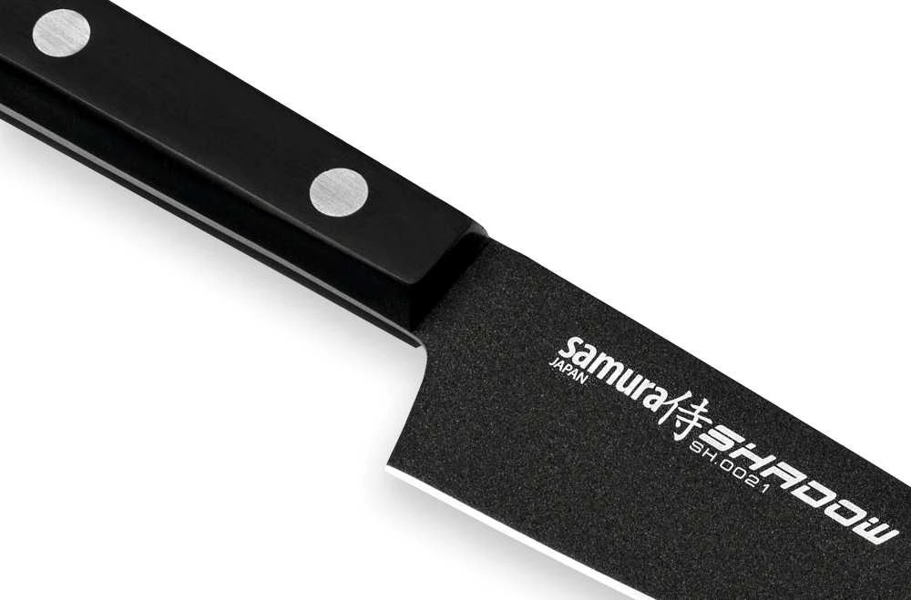 Samura SHADOW Universalus peilis su juoda nepridegančia danga 4,7"/120mm iš AUS 8 Japoniško plieno 59 HRC