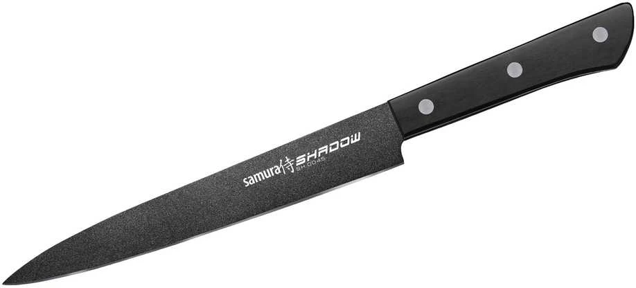 Samura SHADOW Universalus Nakiri peilis su juoda nepridegančia danga 6,7"/170mm iš AUS 8 Japoniško plieno 59 HRC