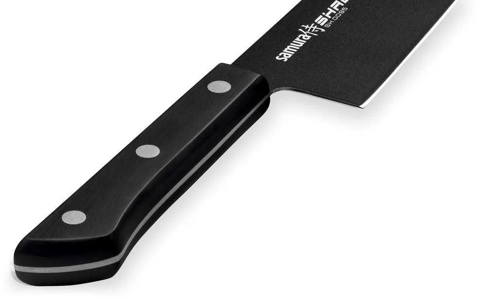 Samura SHADOW Universalus Santoku peilis su juoda nepridegančia danga 7,0"/175mm iš AUS 8 japoniško plieno 59 HRC