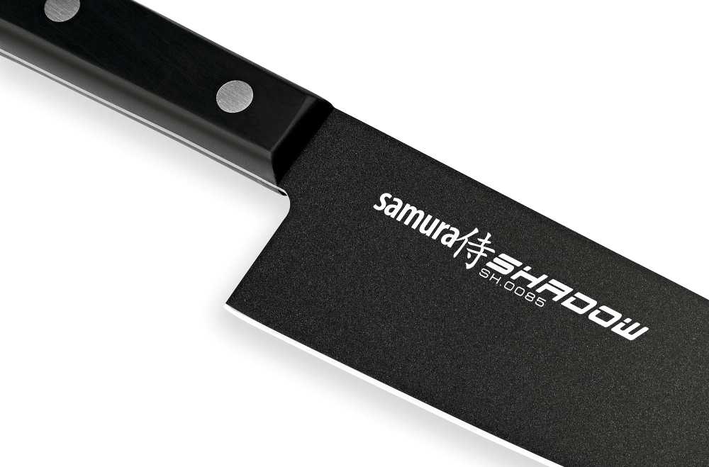 Samura SHADOW Universalus šefo peilis su juoda nepridegančia danga 8,2"/208mm iš AUS 8 japoniško plieno 59 HRC