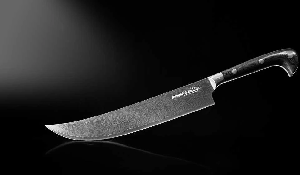 Samura SULTAN 21 cm pjaustymo peilis „Pichak“ – profesionalus, aštrus, juodas, ilgaamžis