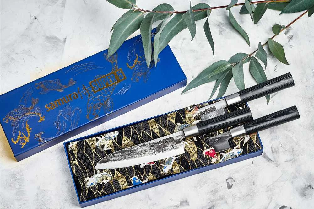 Samura SUPER 5 Universalus virtuvinis peilis 6,4"/162mm iš AUS 10 Damasko plieno 60 HRC (5 sluoksniai)
