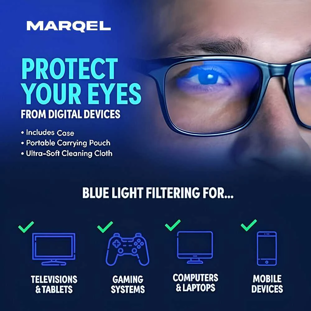Kompiuteriniai akiniai MARQEL su mėlynos šviesos filtru L7008