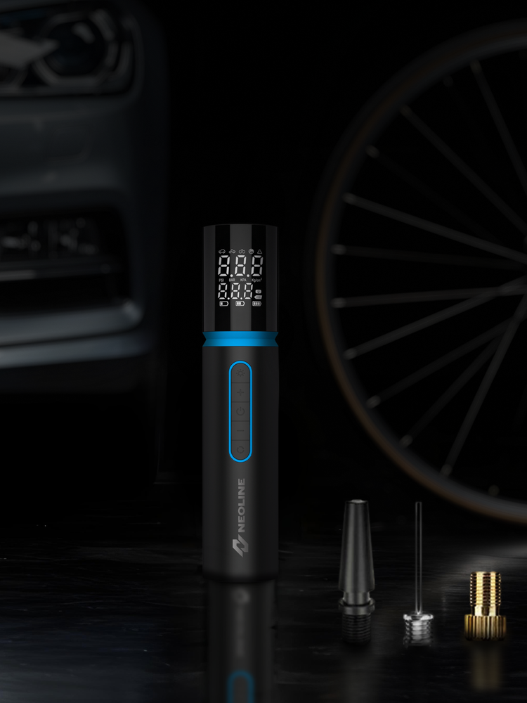 Neoline Elektrinis oro kompresorius DELA-B su išorinės baterijos "Power Bank" funkcija 6000mAh