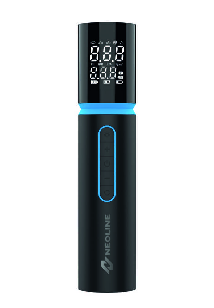 Neoline Elektrinis oro kompresorius DELA-B su išorinės baterijos "Power Bank" funkcija 6000mAh