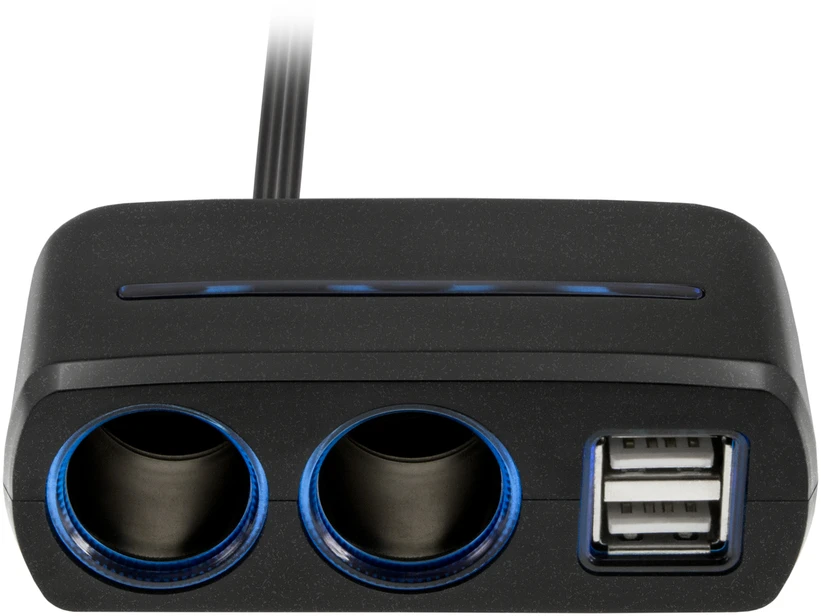 Neoline SL-221 automobilio cigarečių lizdo skirstytuvas x2+2USB