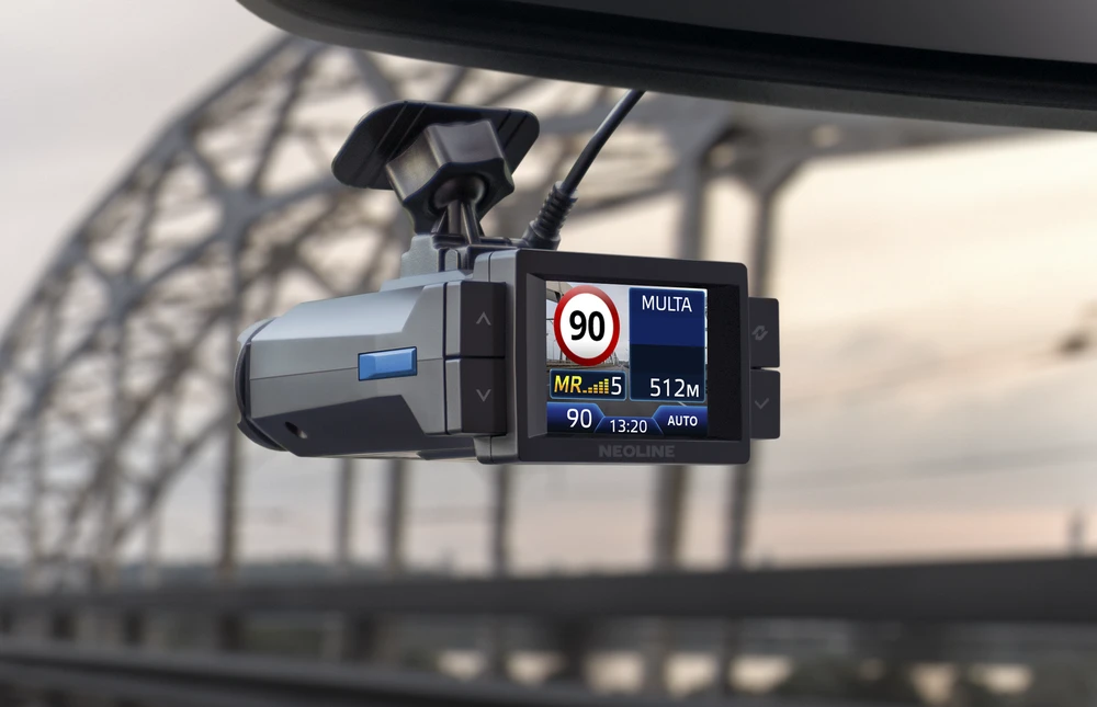 Neoline Expert FullHD 1080p, Wi-Fi, GPS - pažangus naujos kartos radarų detektorius - vaizdo registratorius, juodas