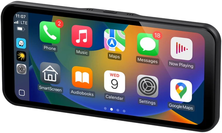 Neoline Smartway 4K 2160p + 1080p dviejų kamerų vaizdo registratorius su Android Auto ir Apple Carplay