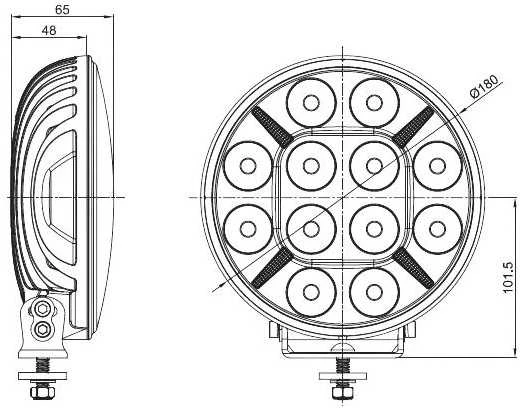 Halogenas SKYLED Jupiter 7x7 (60W, dvigubos pozicijos R112)