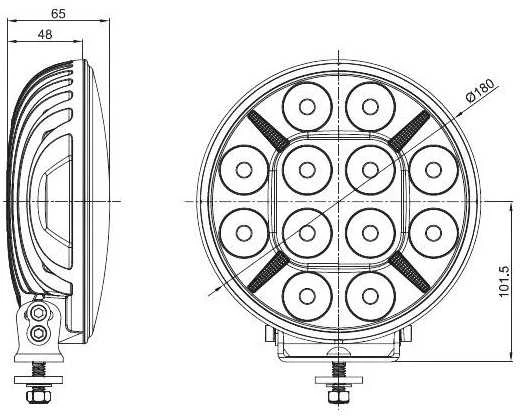 Halogenas SKYLED Jupiter 7x7 (60W, dvigubos pozicijos R112)